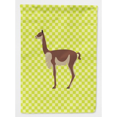 Carolines Treasures Vicugna Or Vicuna Green Flag Garden Size BB7743GF