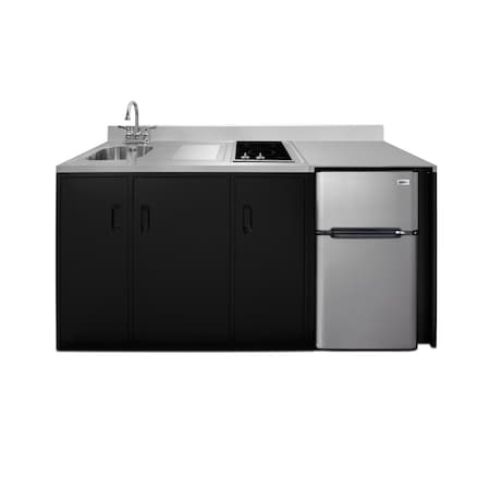 Summit 72" Wide All-In-One Kitchenette, ADA Counter Height CK72ADASINKL
