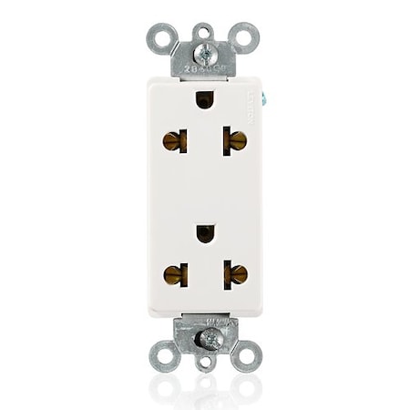 Leviton Receptacle Outlet, 15A, White, 125/250V 5825-W