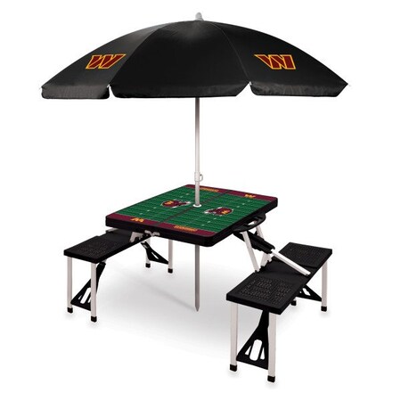 Picnic Time Family Of Brands Picnic Table Sport - Umbrella - Washington Commanders (Black) 811-02-175-375-2