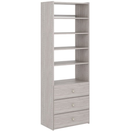 Easy Track Premium Pro Tower Closet Organizer KIt, Weathered Grey PH81-CG