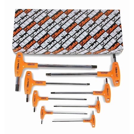 Beta 96T Set of 5 High Torque Ergonomic T-Handle Hex Key Allen Wrenches, 2.5mm-6mm 000960946