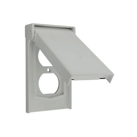 Leviton Receptacle Wallplate, Weather-Resistant, Gang 1, Gray 4978-GY