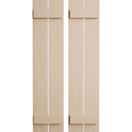 Ekena Millwork Rustic Two Board Spaced Board-n-Batten Rough Cedar Faux Wood Shutters, 11 1/2W x 30H, PR SHUBSS11X30RCPR