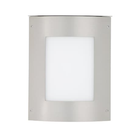 Besa Lighting Besa Outdoor Moto 11 Square Silver White Acrylic 1x60W E12 MOTO11SQ-WA-SL
