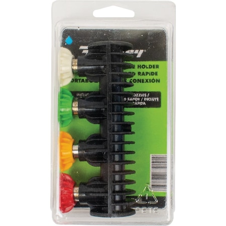 Forney 4-Piece Quick Connect Nozzle Holder & 4.5mm Nozzle Value Kit 75151