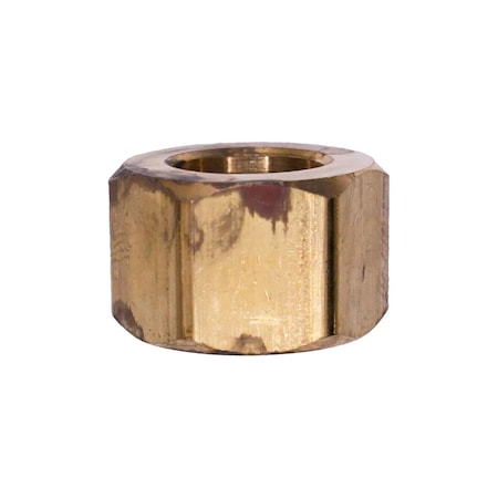 Auveco Brass Fitting Compression Nut 3/8in, 10PK 114
