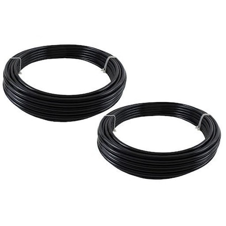 Mytee Products Air Line 1/2in OD x 100in Black SAE J844 Nylon Air Brake Tubing DOT Approved, 2PK MP-ABT-1928-01-T100x2