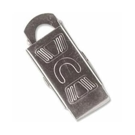 Brady Nickel Plated Embossed U Bulldog Clip With Overlapping Jaw - 1.06" - Steel - 100 / Pack 5705-3540