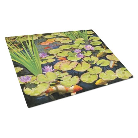 Carolines Treasures Koi Pond II Glass Cutting Board - Large PRS4050LCB