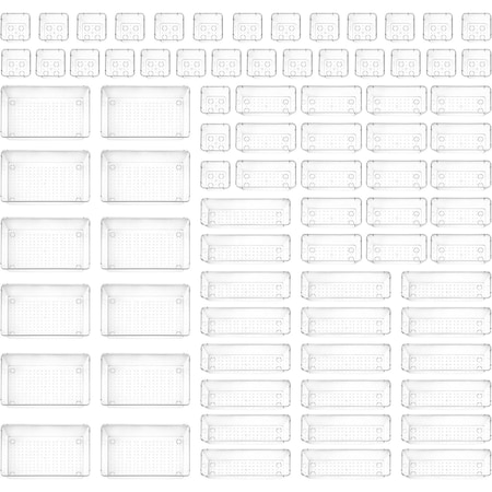 Emporio Kitchen Drawer Organizer SetIncludes 12-Pc 9x6in. bins 20-Pc 9x3in. bins, 18-Pc 6x3Bins, 22-Pc 3x3in. EMPORGN72