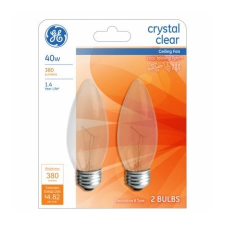 Current Ge 2Pk40W Clr Bulb 12993