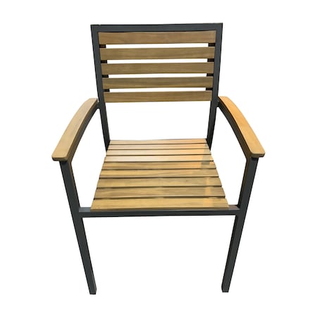 Panama Jack Outdoor Panama Jack Boca Grande Stackable Dining Armchairs Set of 2 PJO-3201-GRY-AC-SET2