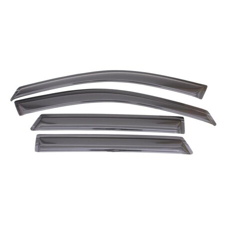 Ventshade Rainguards, Aerodynamic Design, Tape-On, Smoke, Acrylic, Set Of 4 94534