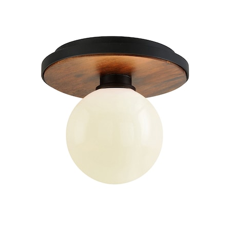 Troy Lighting Cadet 1 Light Flush Mount 9 In. Soft Black C7640-SBK