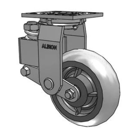 Albion 6x2-XR-Rubber-Caster-450lb-Plate 40XR06201S