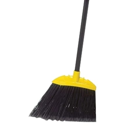 Rubbermaid Angle Broom, 10-1/2 in Sweep Face, Polypropylene Bristle, Black Bristle, 55 in L FG638906BLA