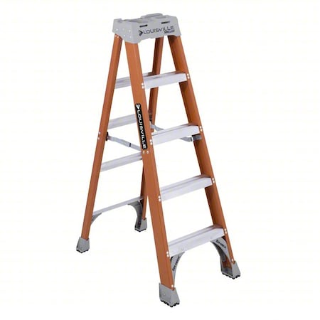 Louisville A-Frame Stepladder, Fiberglass, 5 ft, 102 in FS1505