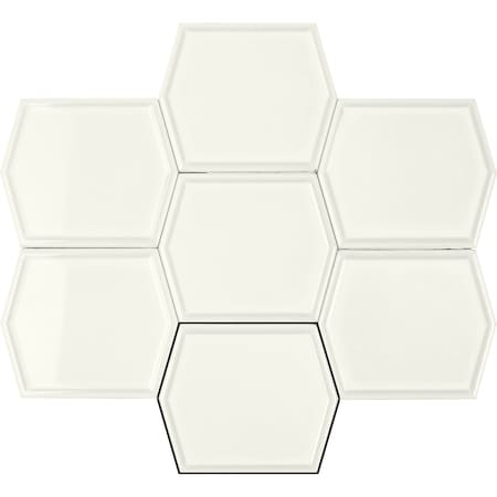 Andova Tiles Chantelle 5-in. x 6-in. Hexagon Bevelled Glossy Ceramic Wall Tile (4.46 Square Feet Per Box) ANDCHAN1049