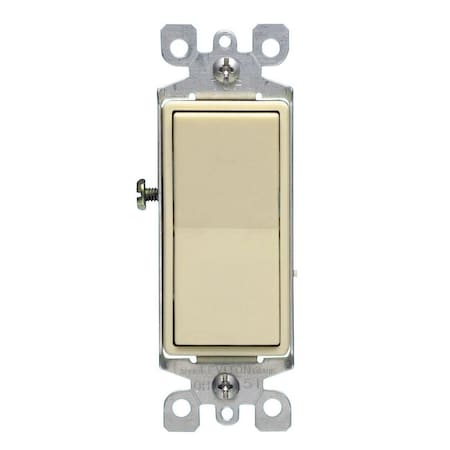 Leviton Decora Rocker 4-Way AC Quiet Switch, 15 Amp, 120/277 Volt, Ivory 5604-2I