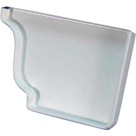 Spectra Metals 5'' Aluminum White Right Gutter End Cap 5ENRRTW