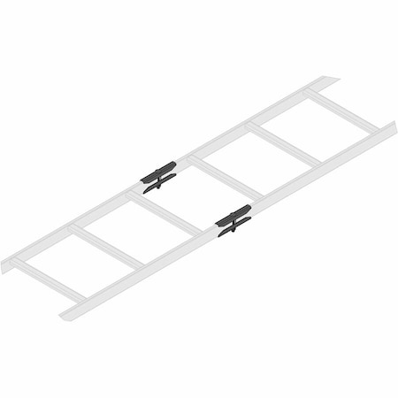 Middle Atlantic Ladder End Splice Kit - Cable Ladder - Black - 1 Pack - Steel CLH-RSJ
