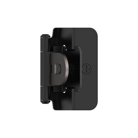 Amerock 1/2in 13mm Overlay Double Demountable Matte Black Cabinet Hinge, 1 Pair BPR8704FB