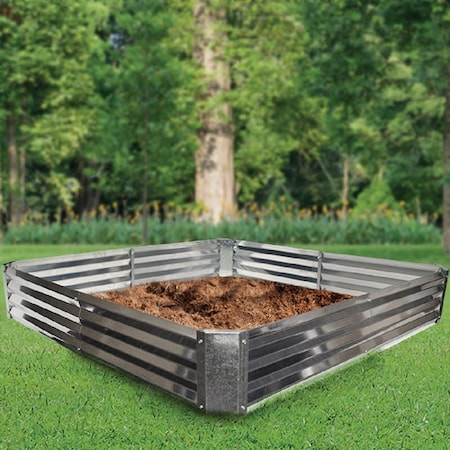 Dalen 4 Ft. x 4 Ft. Galvanized Steel Rustic Raised Bed Garden RRBG-4