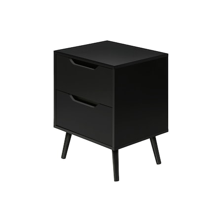 Monarch Specialties Accent Table, Side Table, Storage Drawer, Nightstand, Bedroom, Living Room, Black, Contemporary I 3689