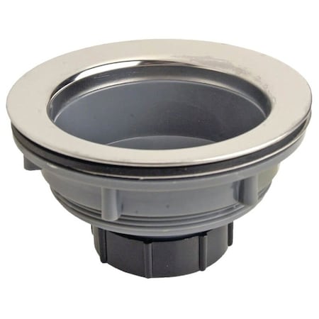 Danco Basket Strainer Assembly, 312 in Dia, Plastic, Chrome, For 312 in Drain Opening Sink 88287