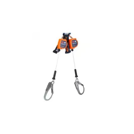 3M Dbi-Sala DBI-SALA(R) Twin Leg Personal Self Retracting Lifeline, 7 ft Length, Rebar Hook, Steel, 2 Leg(s) 3500284