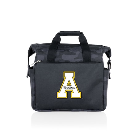 Picnic Time Family Of Brands NCAA App State Mountaineers On The Go Lunch Bag Cooler - Soft Cooler Lunch Box, Black Camo 510-00-182-794-0