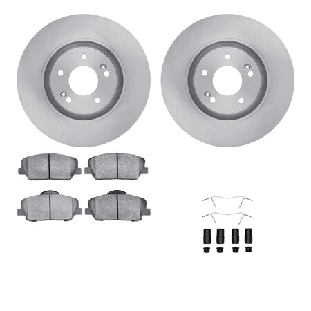 Dynamic Friction Co DFC Brake Rotor with 5000 Brake Pads and Hardware Kit 6512-03120