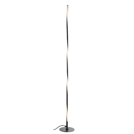 Jonathan Y Pilar 63.8 in. LED Integrated Floor Lamp, Black JYL7006C