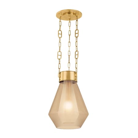 Corbett Lighting Noz Nozawa X Tragus 1 Light Pendant 14 In. Vintage Brass 466-14-VB
