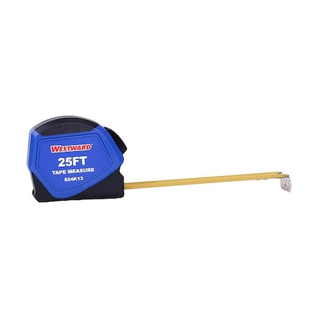 Westward Tape Measure, Steel, Blade 25 ft 824K13
