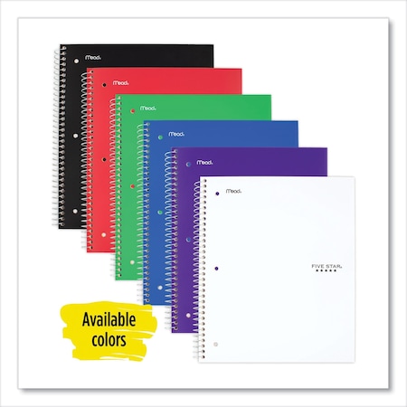 Five Star Wirebound Notebook with Two Pockets, 1-Subject, Wide/Legal Rule, Randomly Assorted Cover Color 05238/07635