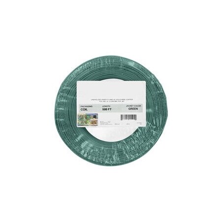 Cable Wholesale Security/Alarm Wire, Green, 22/4 (22AWG 4 Conductor), Solid, CMR / Inwall rated, Coil Pack, 500 ft 10K4-04512CF