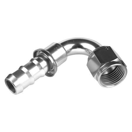 Safety First 6AN 120 deg An-Jic Push Lock Hose End, Clear SA2142974