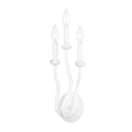 Troy Lighting Reign 3 Light Wall Sconce 7 In. Gesso White B1083-GSW