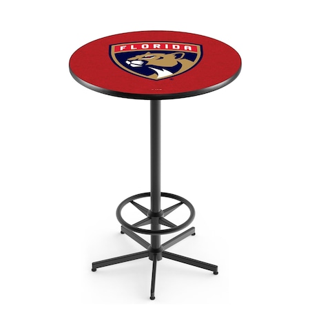 Holland Bar Stool Co 42" Black Florida Panthers Pub Table L216B4236FlaPan