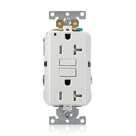 Leviton Plugs&Rcptcls, 20A, 125VAC, Wht, Polycarb G5362-TW