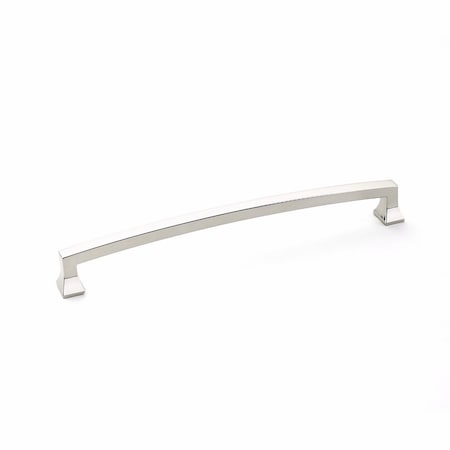 Schaub 8in Center to Center Menlo Park Arched Cabinet Pull Polished Nickel Finish 540-PN
