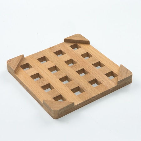 Homeroots 6.00in Square Wood Trivet 478220