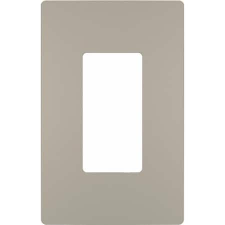 Legrand radiant Wallplate, 4.94 in L, 3.15 in W, 1 -Gang, Polycarbonate, Silver, Nickel RWP26NICC6