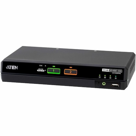 Aten 2-PORT DUAL DISPLAY UNIVERSAL SECURE KVM PP4.0 (HDMI / DISPLAYPORT) WITH CAC SUP CS1142DPH4C