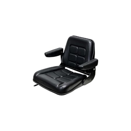 Uni Pro 142 Seat Top Assembly, With Armrests, Black Vinyl 8546