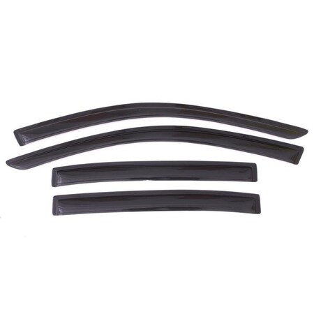 Ventshade Rainguards, Aerodynamic Design, Tape-On, Smoke, Acrylic, Set Of 4 94535