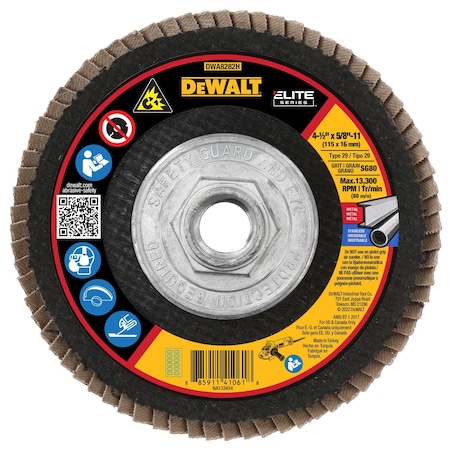 Dewalt 4-1/2" x 5/8"-11 80G T29 XP CER FLAP DISC DWA8282H