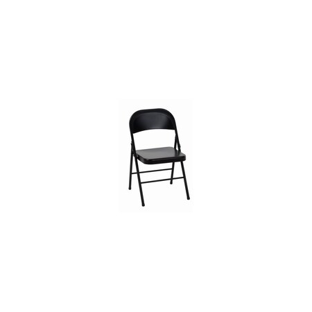 Dorel Home Furnishings Steel Folding Chair, Black 14-711-BLK4TV